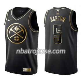 Män Denver Nuggets Tröja Will Barton 5 Nike Svart Guld Edition Swingman